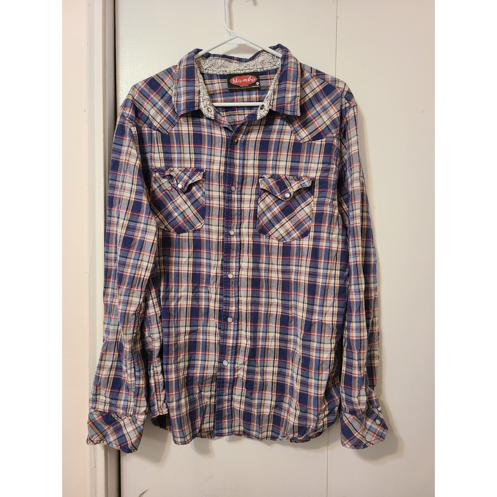 Mambo Australia Western Flannel Snap Shirt 100% Cotton. Size XL